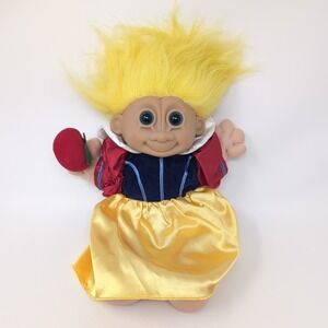 Vintage Russ Berrie Plush Troll Kidz Doll - Snow White Yellow Hair 11" Soft Body